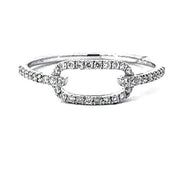Diamond Paperclip Link Ring